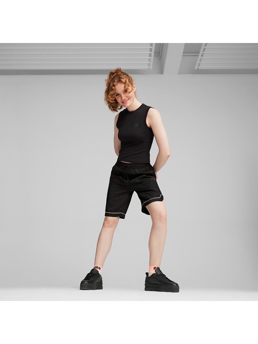 Infuse Slim Kadın Siyah Yuvarlak Yaka Atlet-1