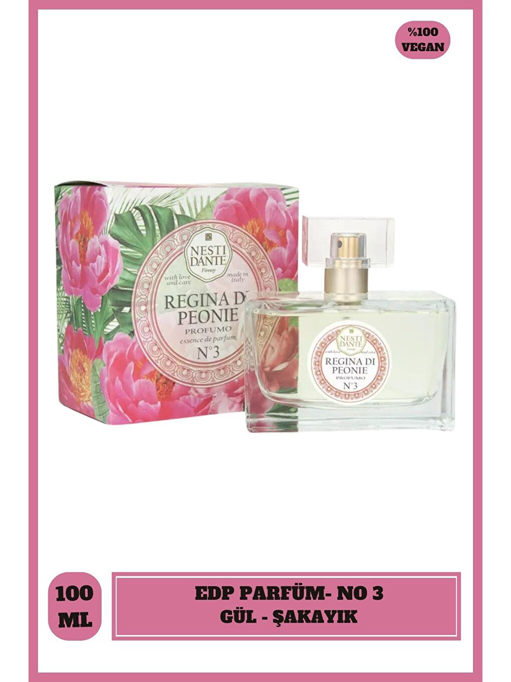 Nesti Dante Renksiz With Love And Care N.3 Regina Di Peonie Edp 100 Ml