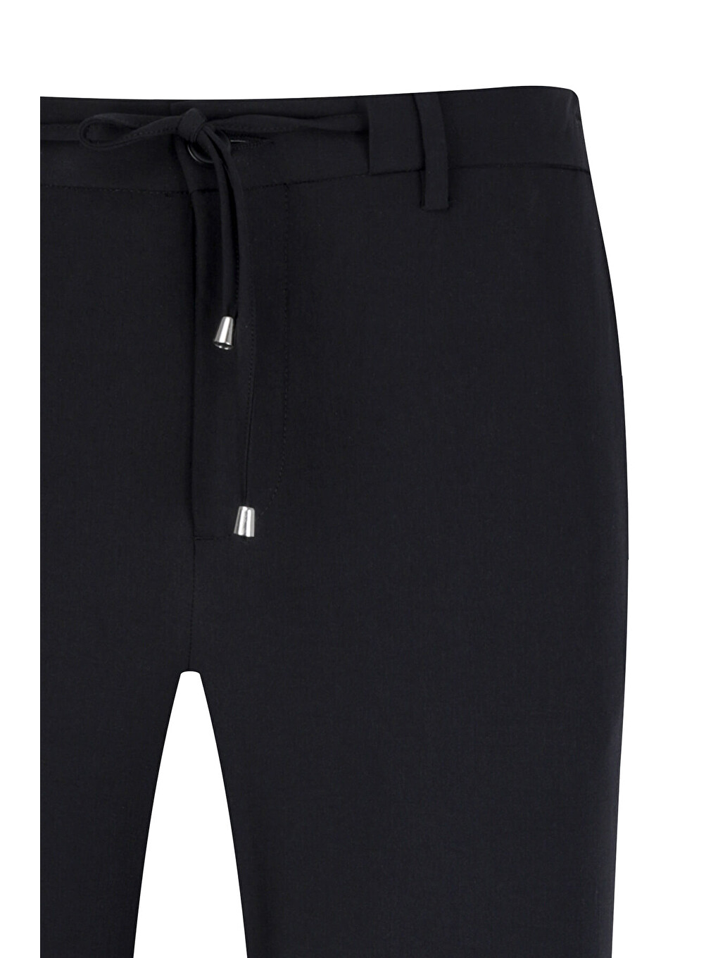 Siyah Rahat Kesim Yandan Cepli Jogger Pantolon-1