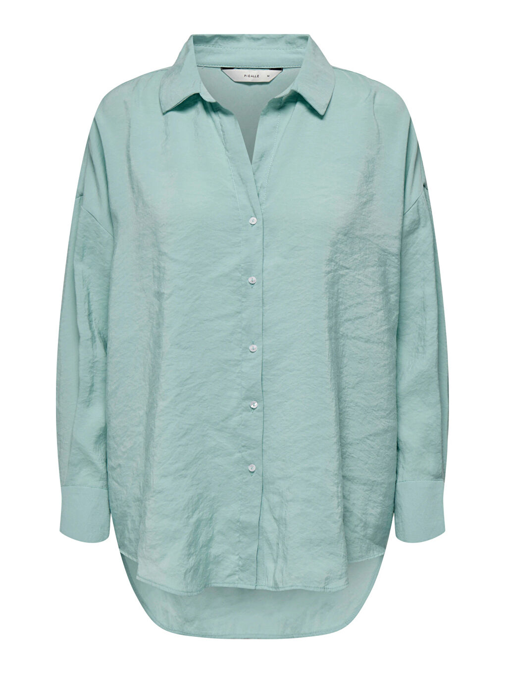 Yeşil Onlzazima Modal Oversize Fit Uzun Kollu Kadın Gömlek 15272523-5