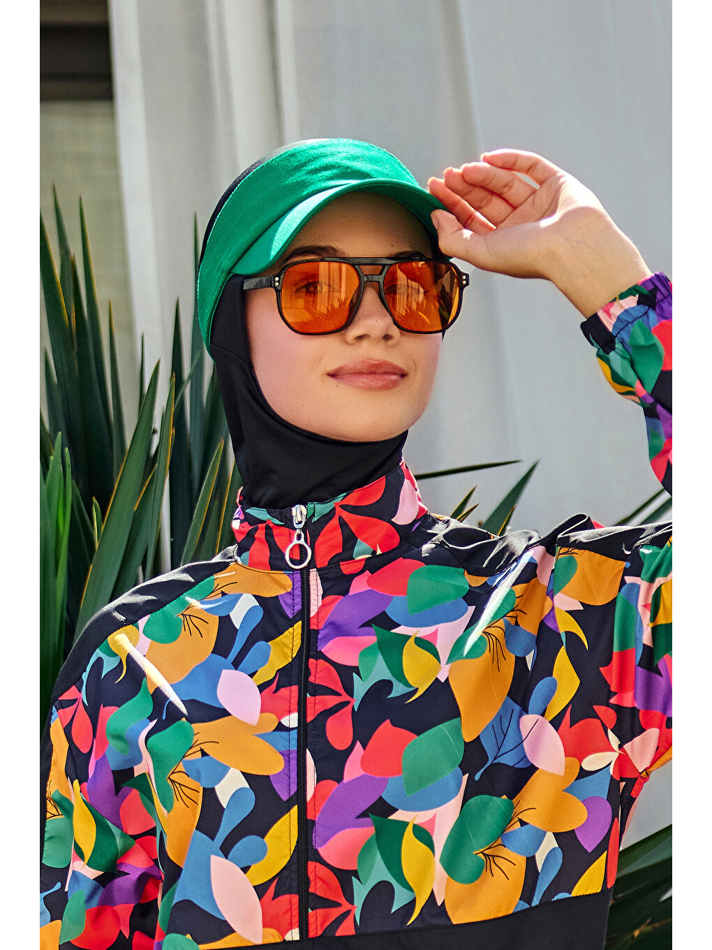 Ayarlanabilir Vizör Tenisçi Golf Şapka Güneş Koruyucu Siperlik RŞ-109 Yeşil-3