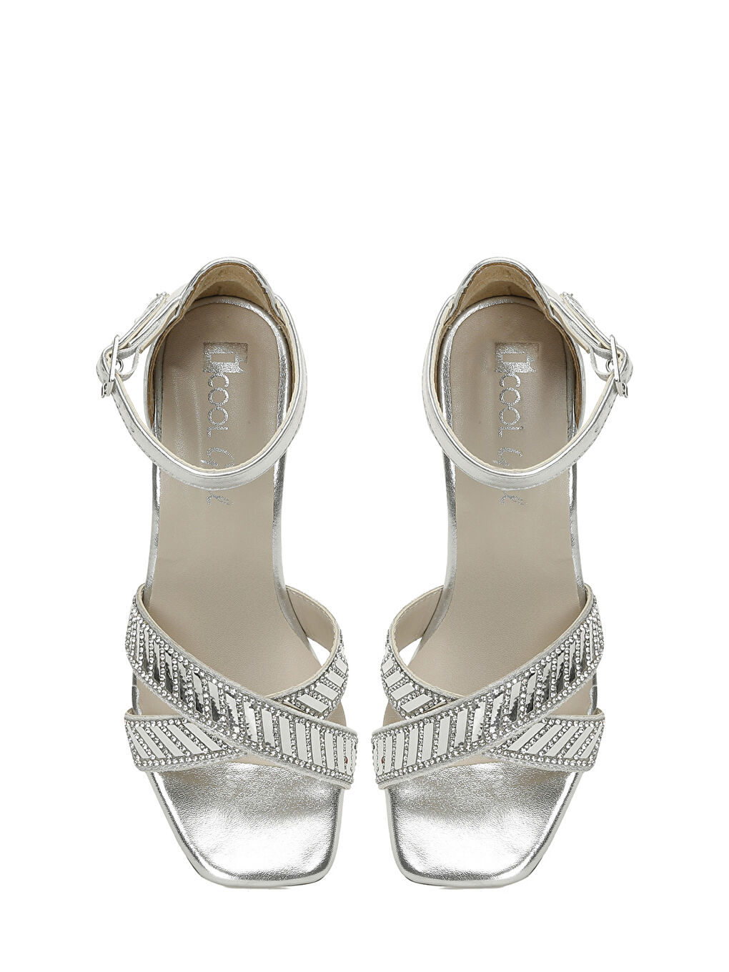 Gri TRINITY F 5FX Gümüş Kız Çocuk Topuklu Ayakkabı-3