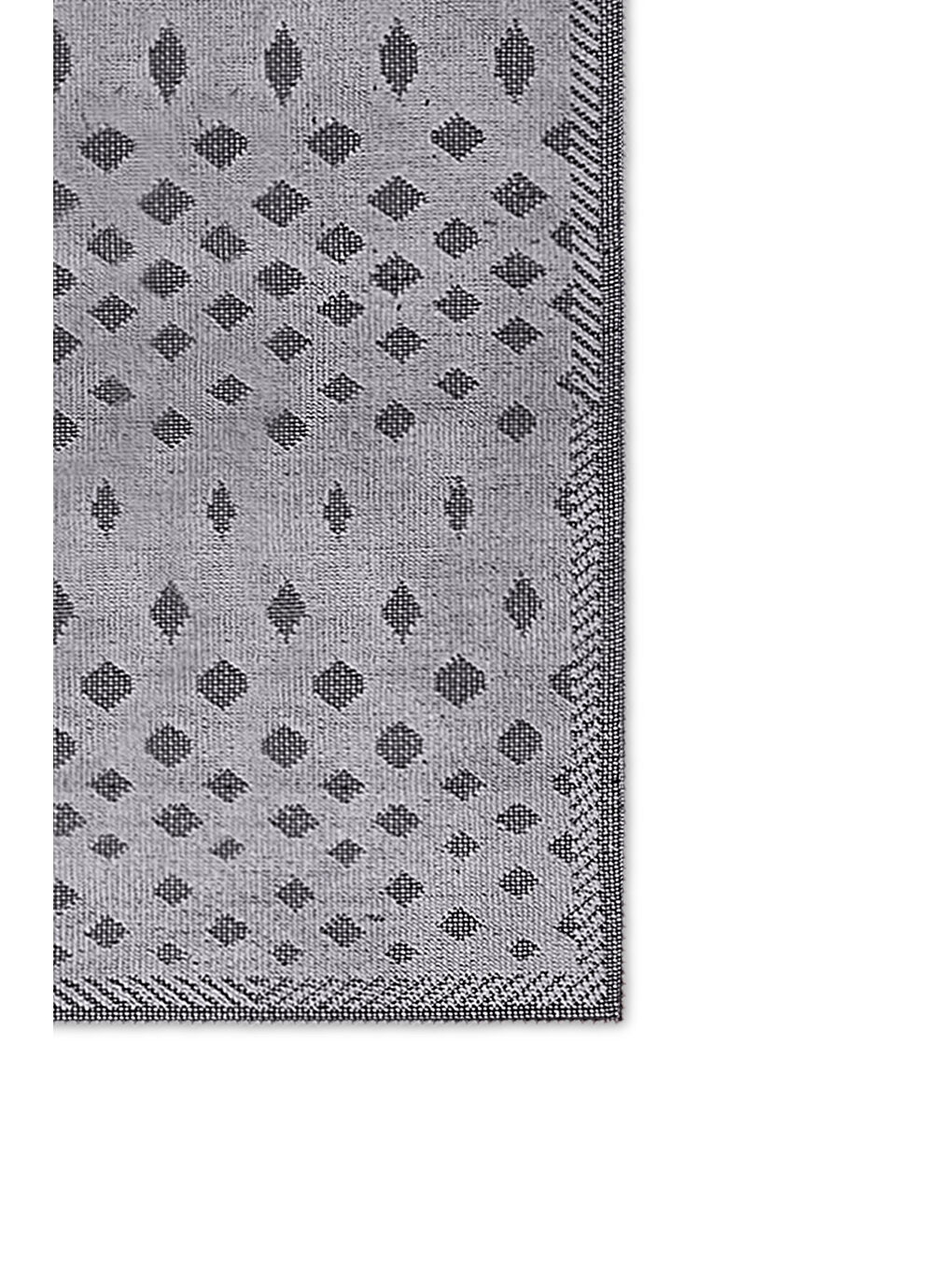 Nokta Doğal Pamuklu 2'li Banyo Paspas Seti 60X100+50X60 Cm Gri-2