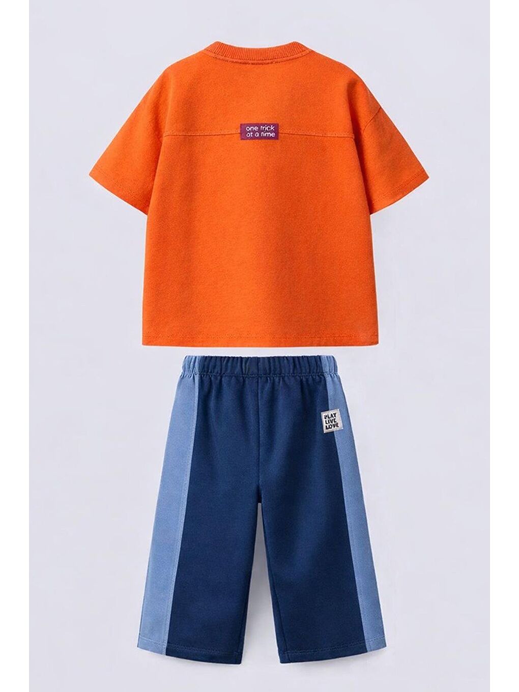 Erkek Çocuk Pamuklu Turuncu Ayıcık Baskılı T-Shirt Ve Eşofman Altı 2'Li Takım-2