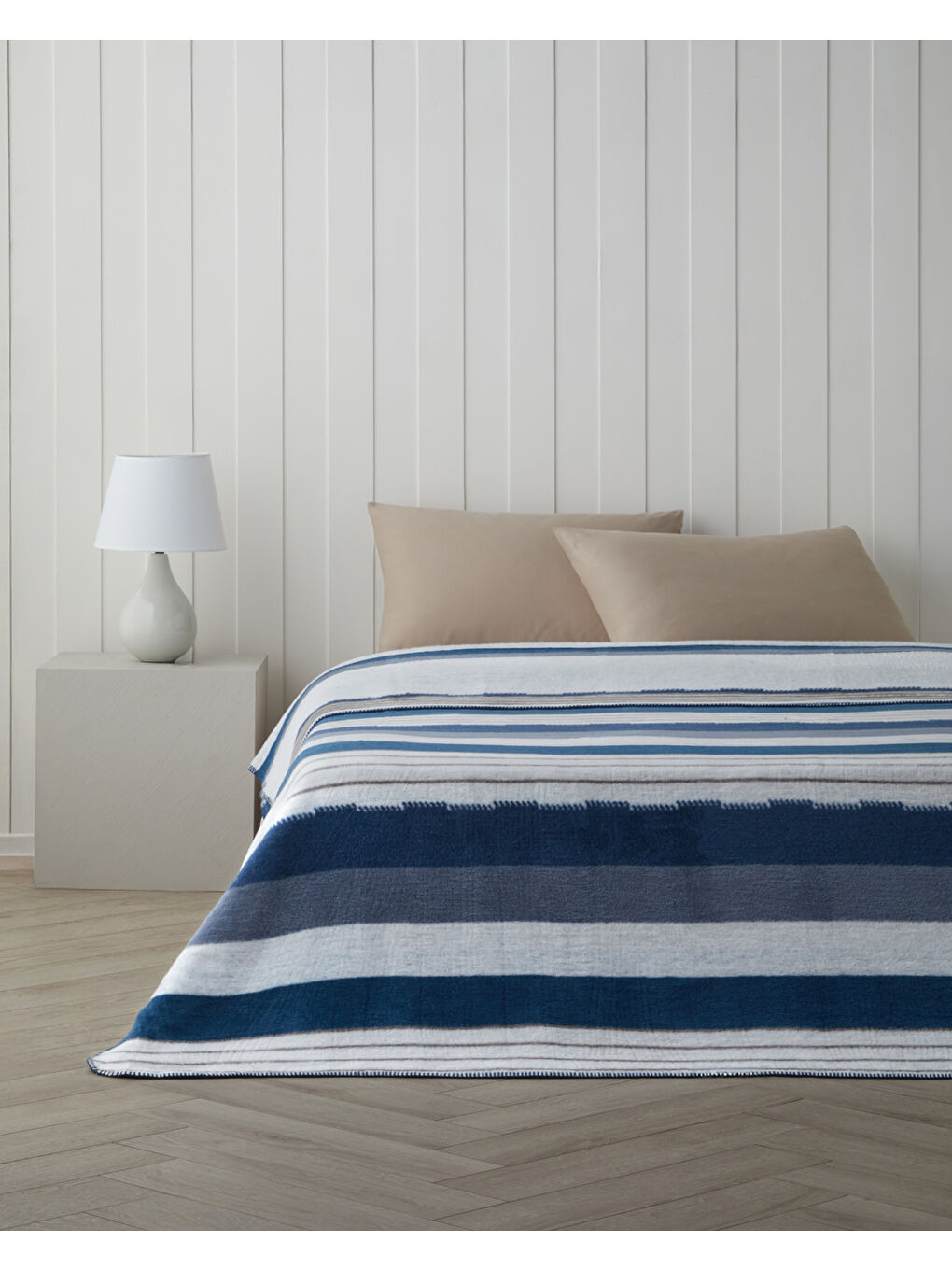 Fancy Line Pamuk Akrilik Tek Kişilik Battaniye 150x200 cm Mavi