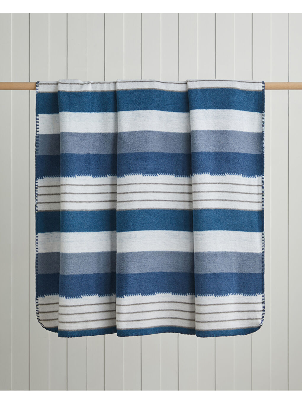 Fancy Line Pamuk Akrilik Tek Kişilik Battaniye 150x200 cm Mavi-1