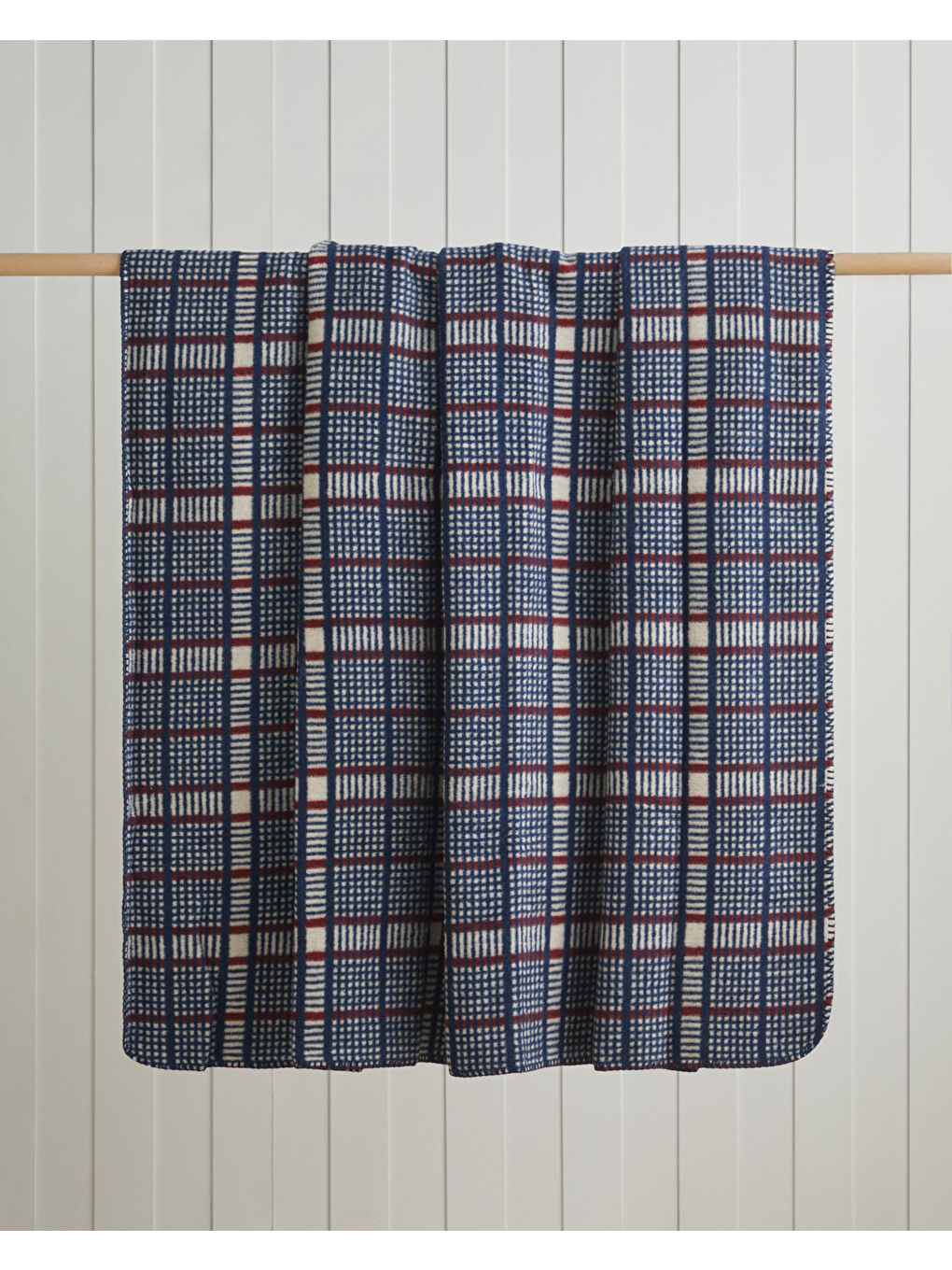 Plaid Tale Pamuk Akrilik Çift Kişilik Battaniye 200x220 cm Lacivert-1