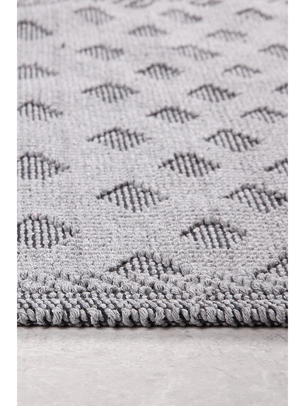 Nokta Doğal Pamuklu 2'li Banyo Paspas Seti 60X100+50X60 Cm Gri-3