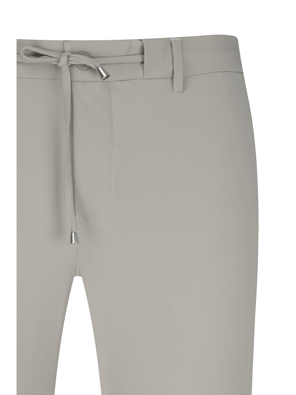 Bej Rahat Kesim Yandan Cepli Jogger Pantolon-1