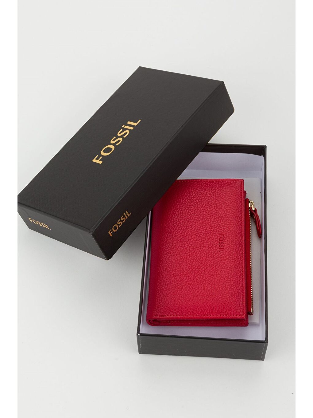 Kırmızı Kutulu Hakiki Deri Mürdüm Orta Boy Kadın El Portföyü Kartlık Cüzdan-5