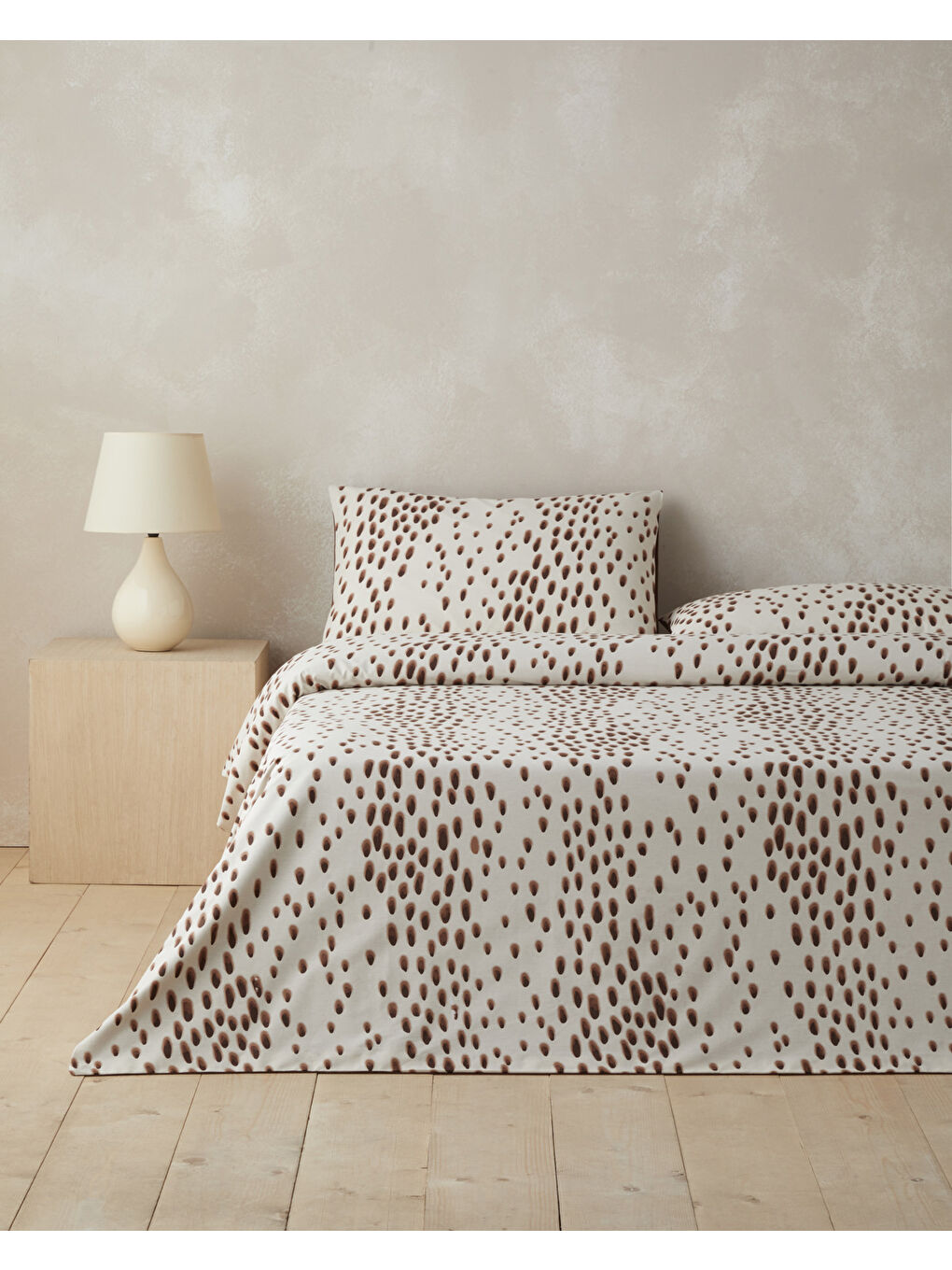 Cheetah Charm Pamuk Çift Kişilik Nevresim Takımı 200x220 cm Kahverengi