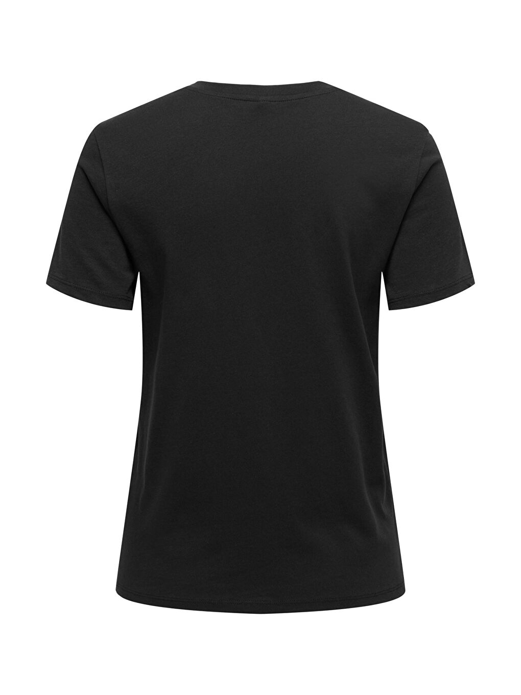 Siyah Onlarıana Pamuklu Regular Fit Taş Detaylı Bisiklet Yaka Kadın T Shirt 15343771-3