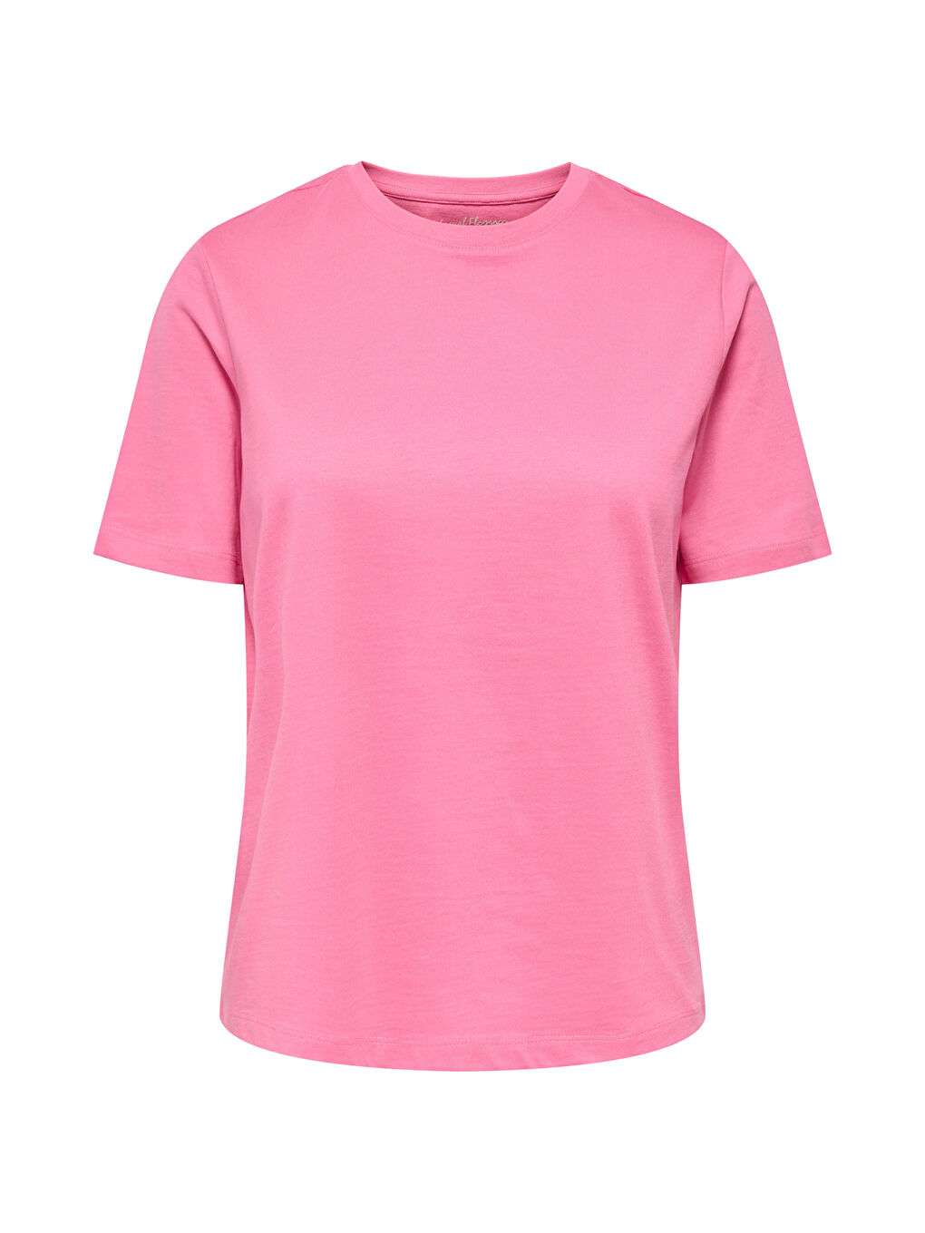 Pembe Onlfreja Pamuklu Regular Fit Yuvarlak Yaka Kadın T Shirt 15367970-5