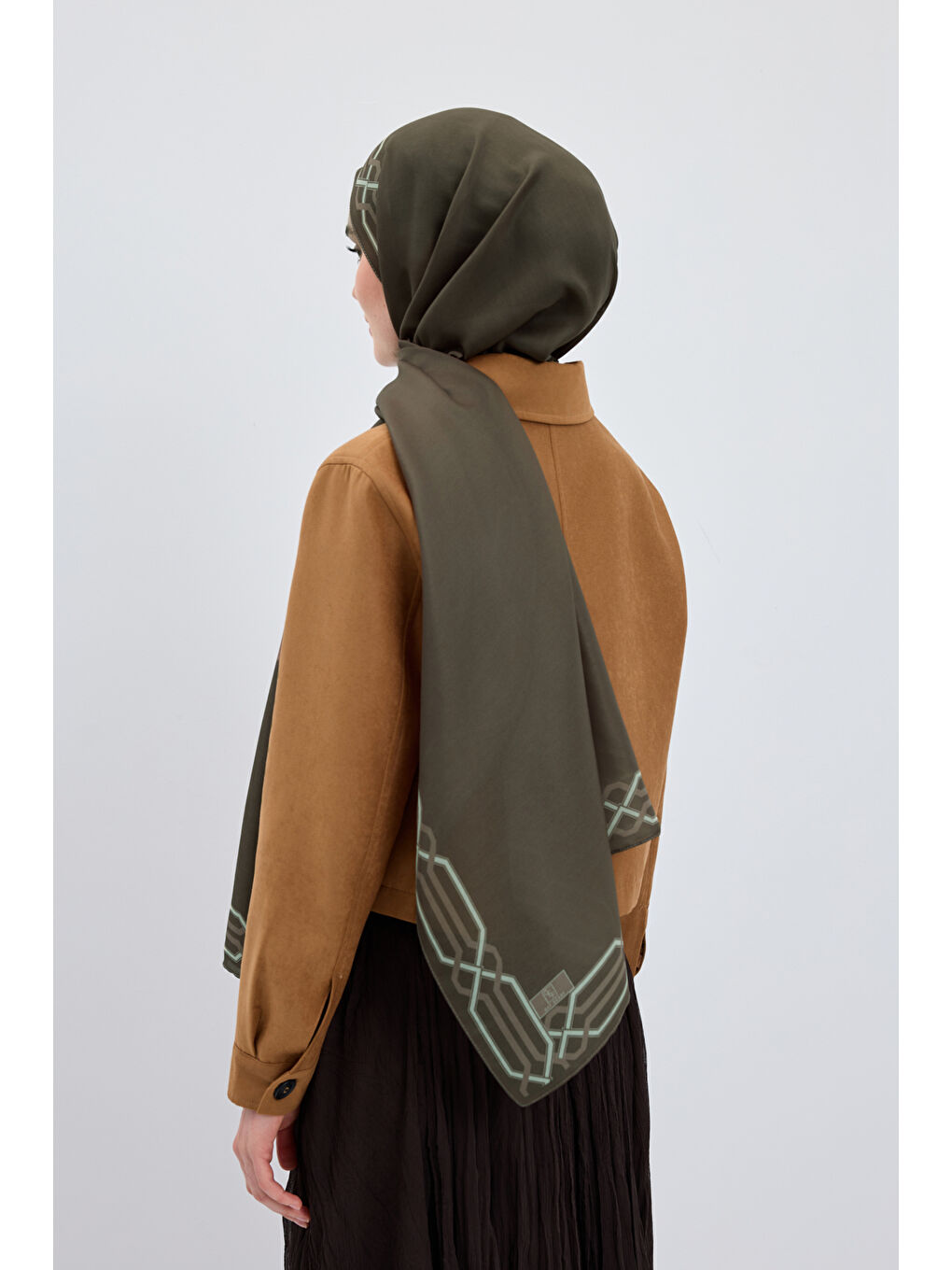 Pamuk Twill Şal İnterlock Yağ Yeşili-4