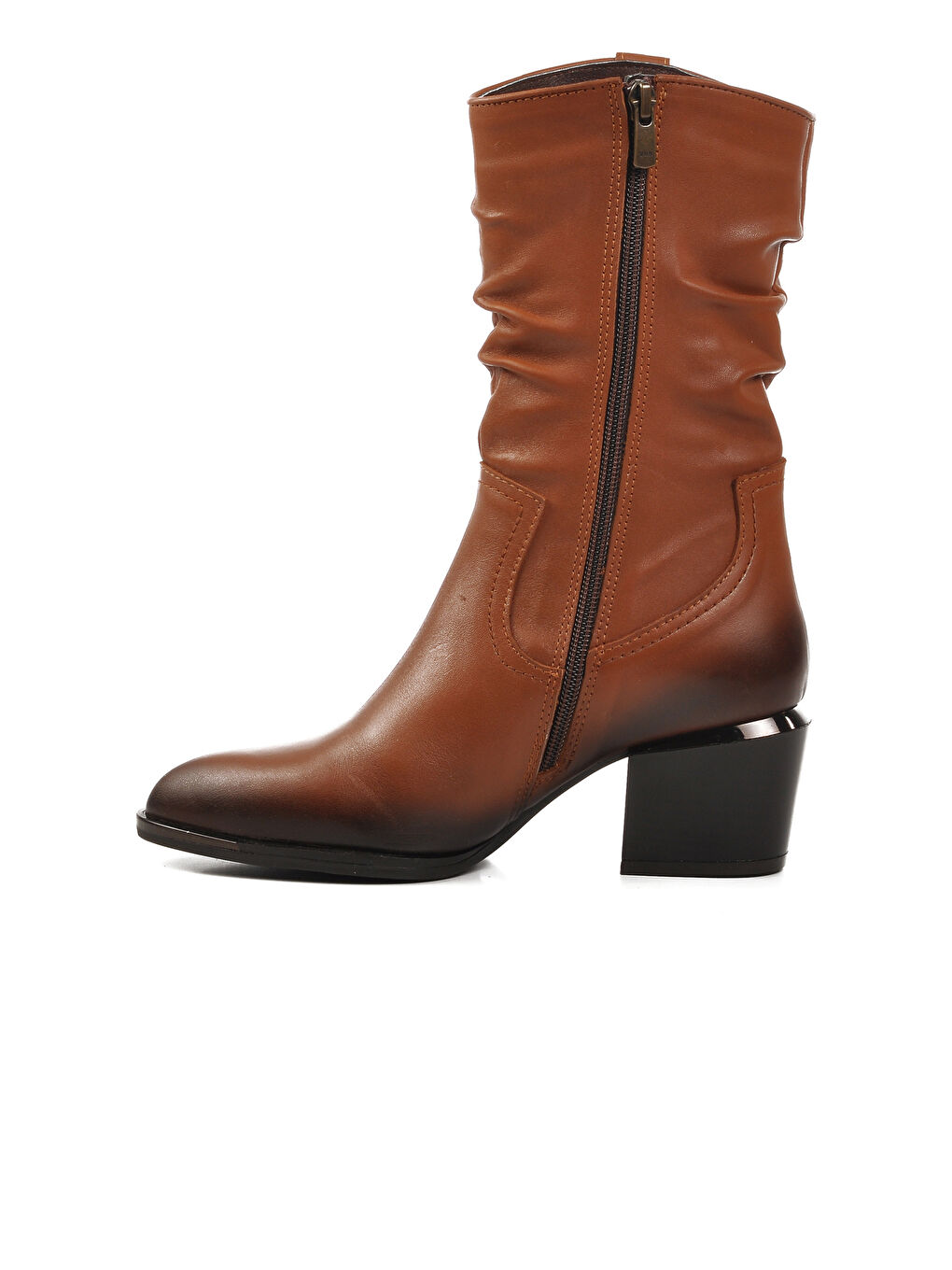 Kahverengi Taba Hakiki Deri Kadın Bot 1928157K Z-1