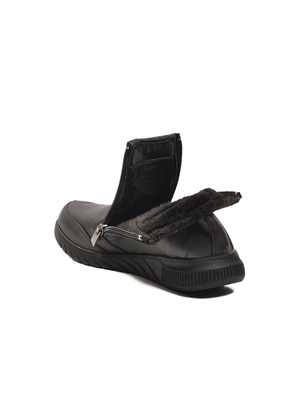 Siyah Polarlı Kaymaz Taban Soğuğa Dirençli Kadın Bot 293111 Z-3