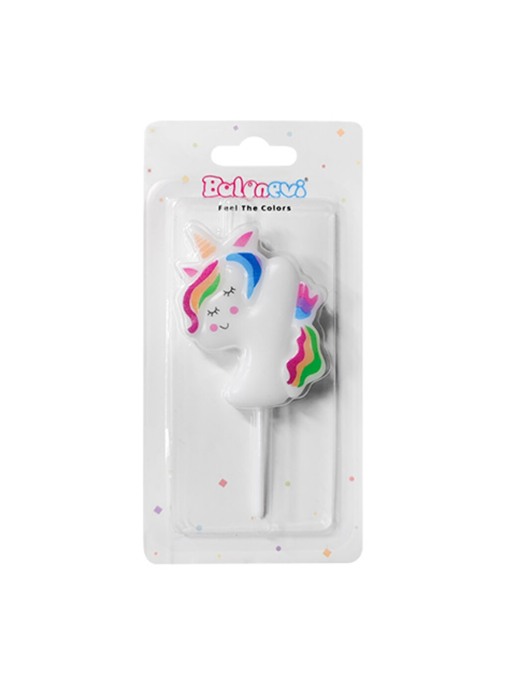 Beyaz 4 Rakamı Figür Parti Mumu-1