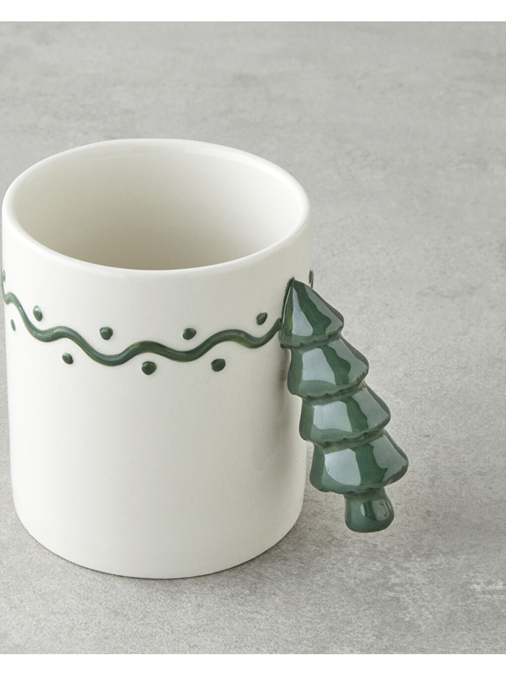 Frosty Tree Stoneware Kupa 330 ml Yeşil-1