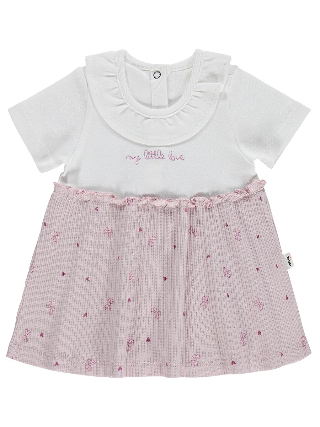 Baby My Little Love Nakış 6-18 Ay Tulum - Bej