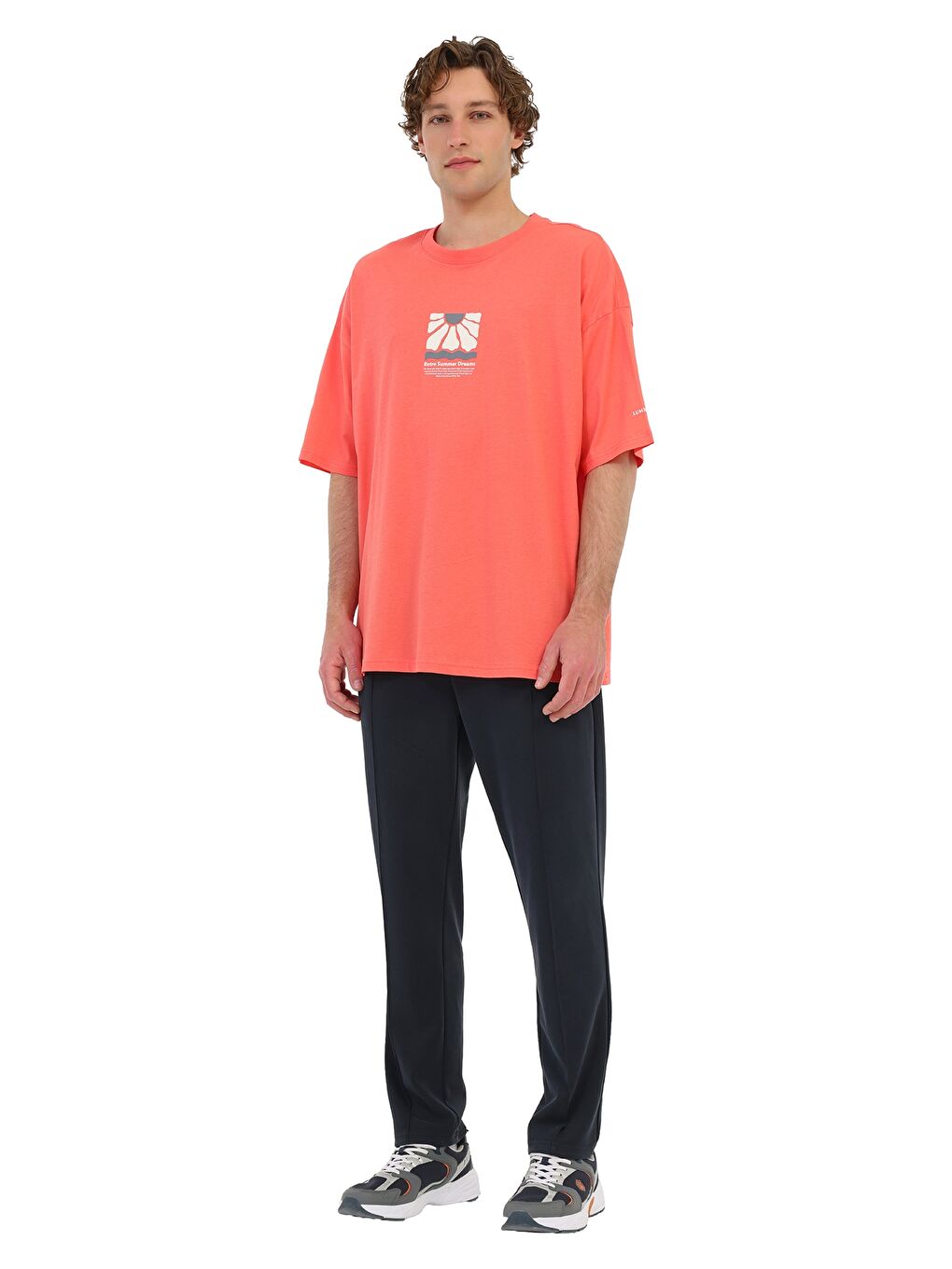 Kırmızı Nar Çiçeği Erkek Kısa Kol T-Shirt-2
