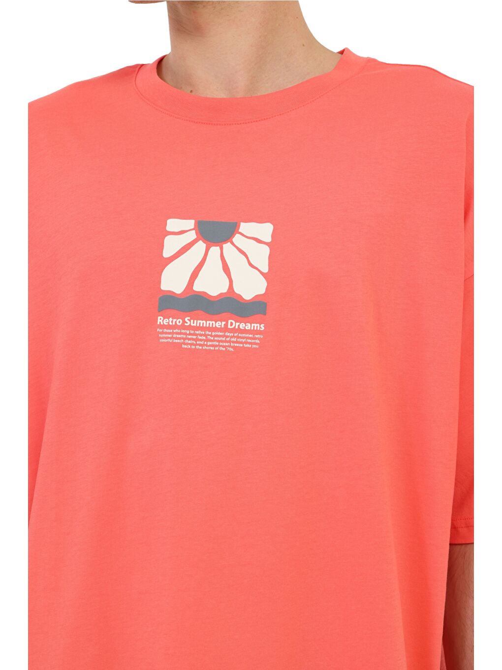 Kırmızı Nar Çiçeği Erkek Kısa Kol T-Shirt-3