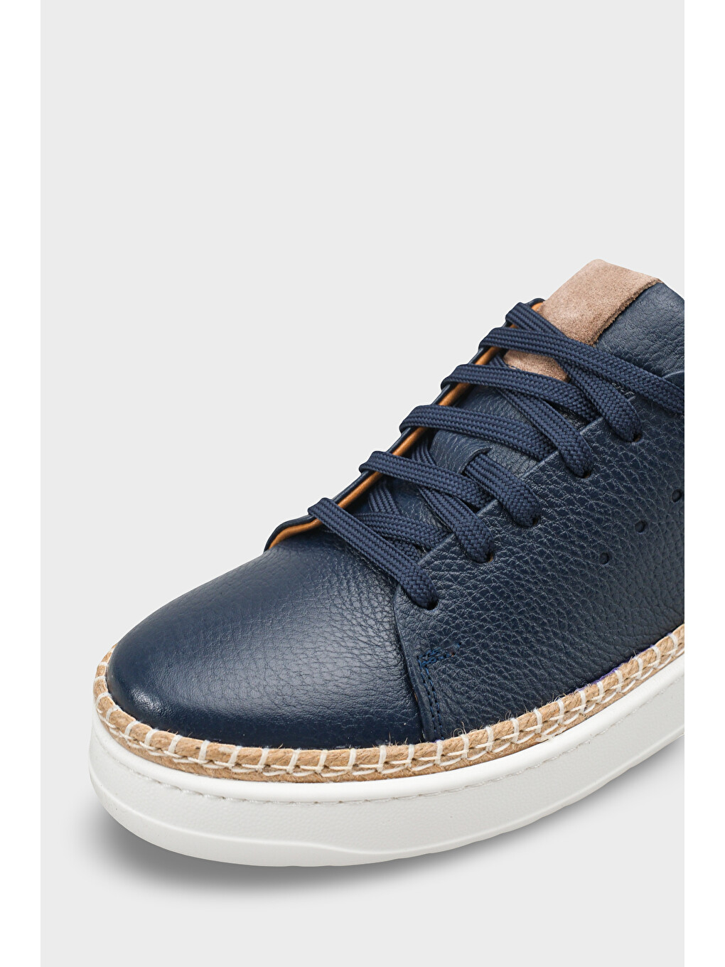 Lacivert Skippy Hakiki Der Süet Bağcıklı İçi Hakiki Deri Astarlı Erkek Günlük Sneaker Ayakkabı-4