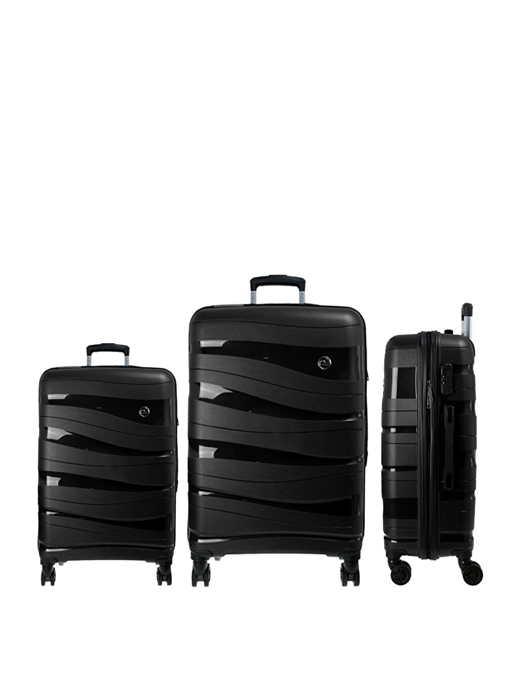 Siyah PP Barcelona Valiz Seti