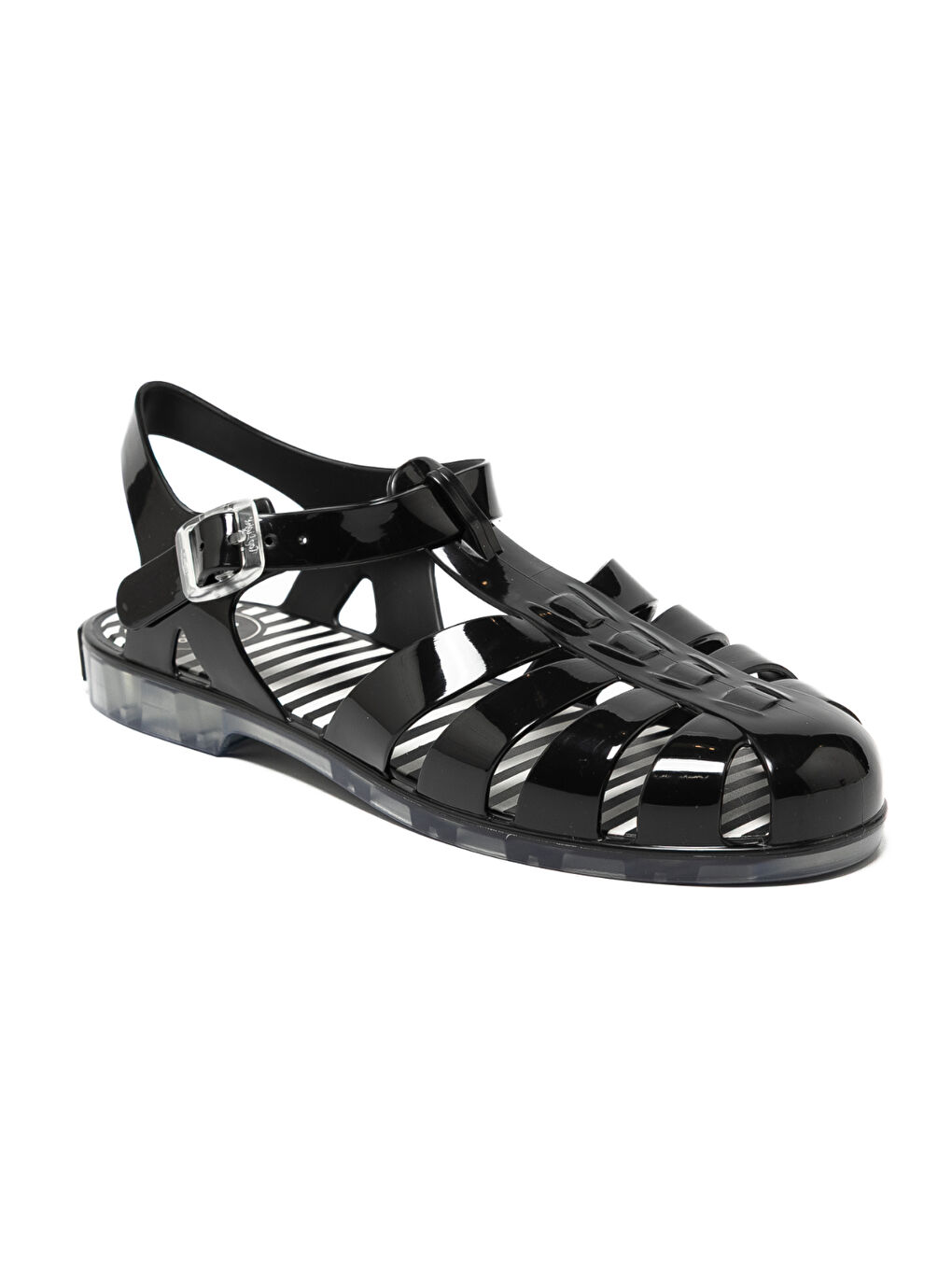 Siyah Kadın Sandalet Cuba 002- Black Shiny-1