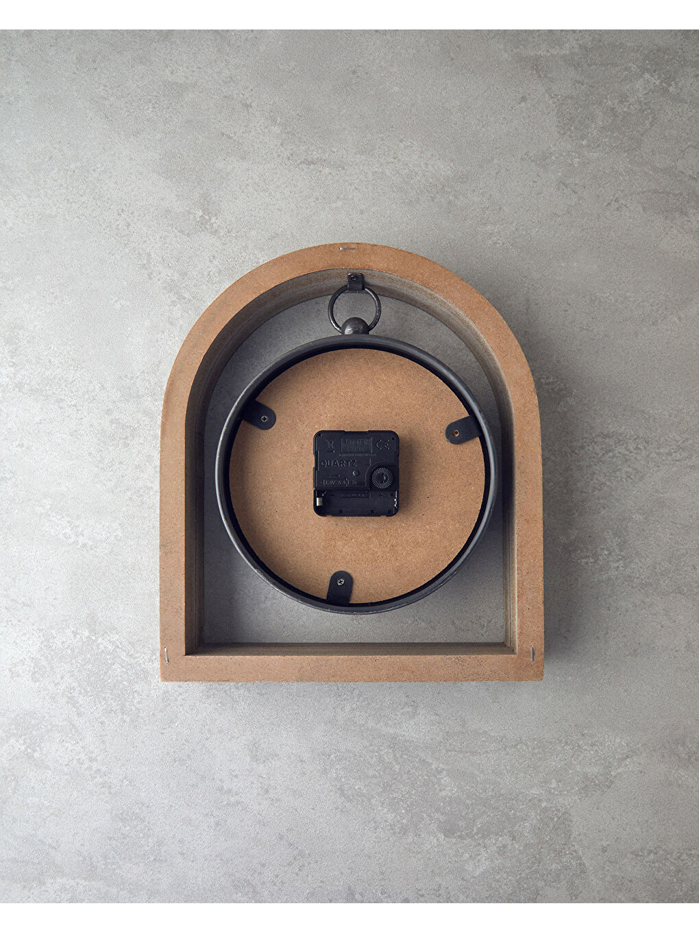 Bej Pera Ahşap Masa Saati Naturel-2