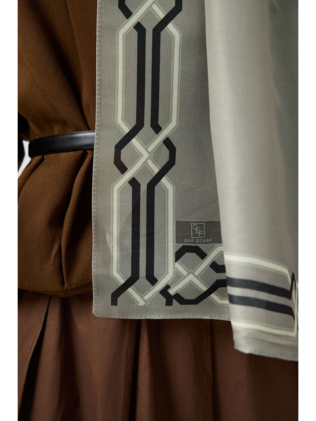 Bej Pamuk Twill Şal İnterlock Taş-4