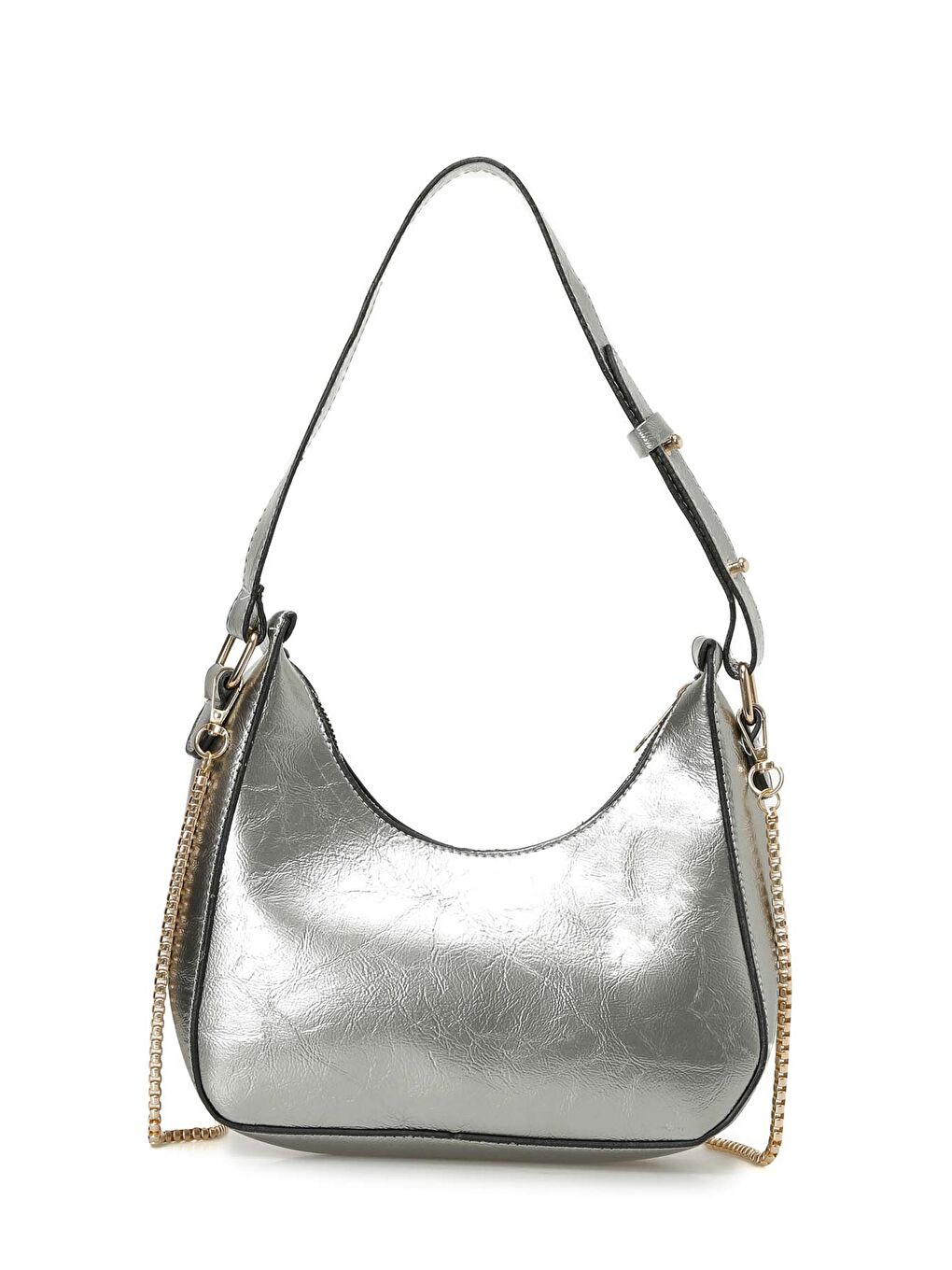 Gri CLT DRES BAGET 4PR Gümüş Kadın Omuz Çantası-1