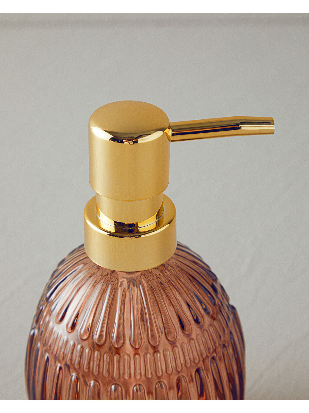 Sarı Pavia Cam Banyo Sıvı Sabunluk Amber-1