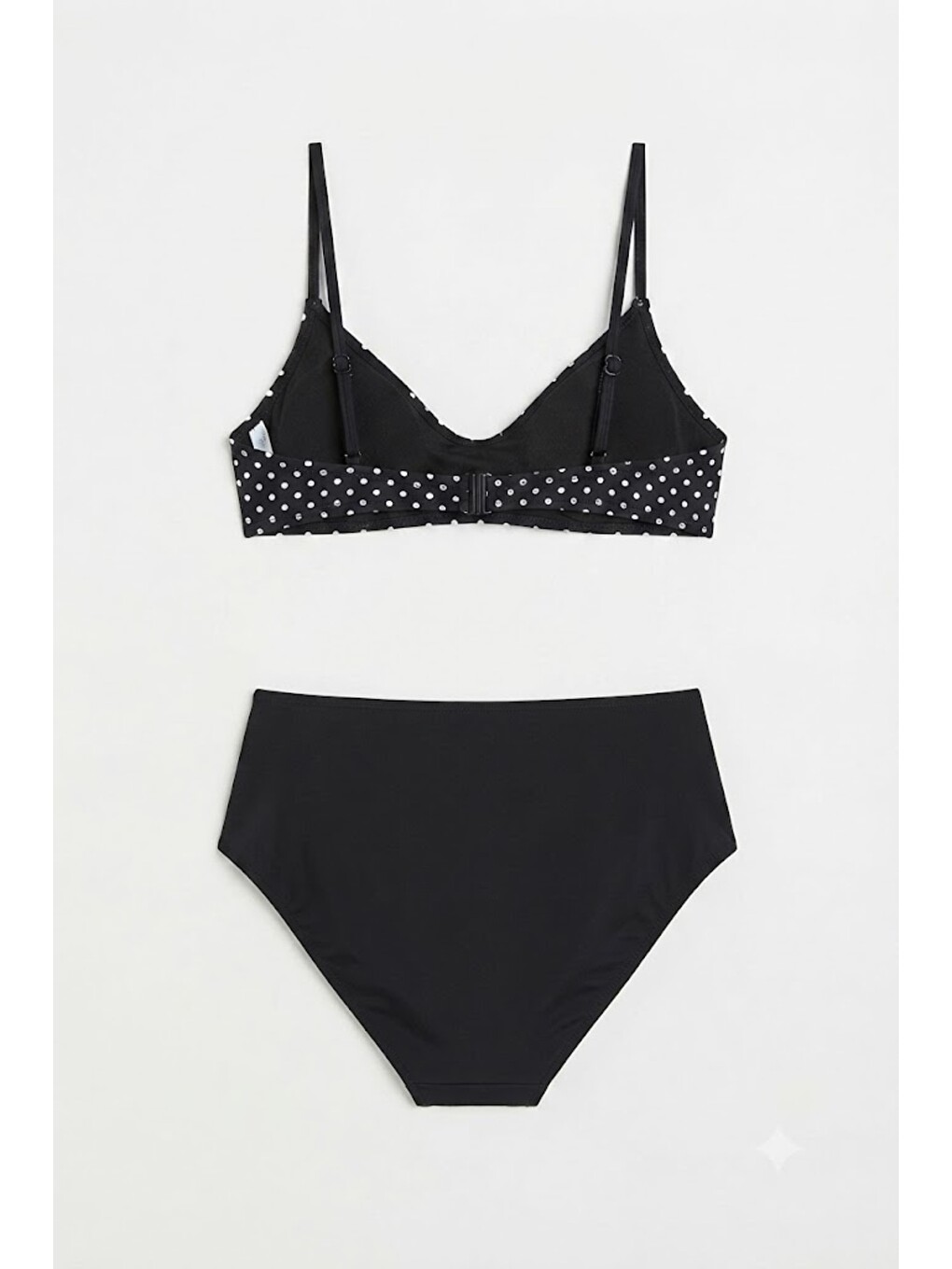Fırfırlı Straplez Bikini Takım 3206 Siyah-1