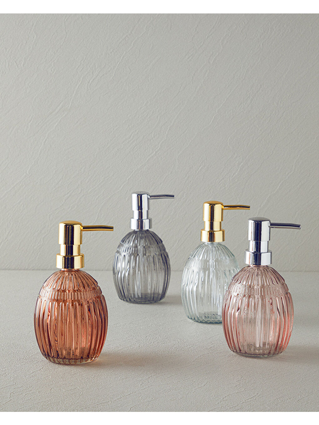 Sarı Pavia Cam Banyo Sıvı Sabunluk Amber-2