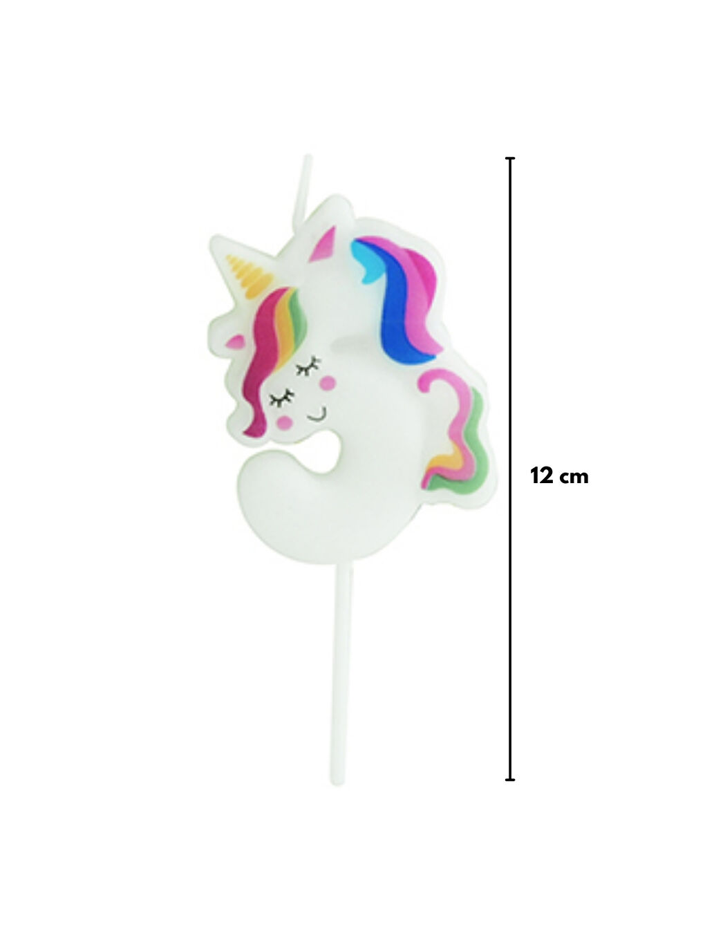 Beyaz 5 Rakamı Figür Parti Mumu-3