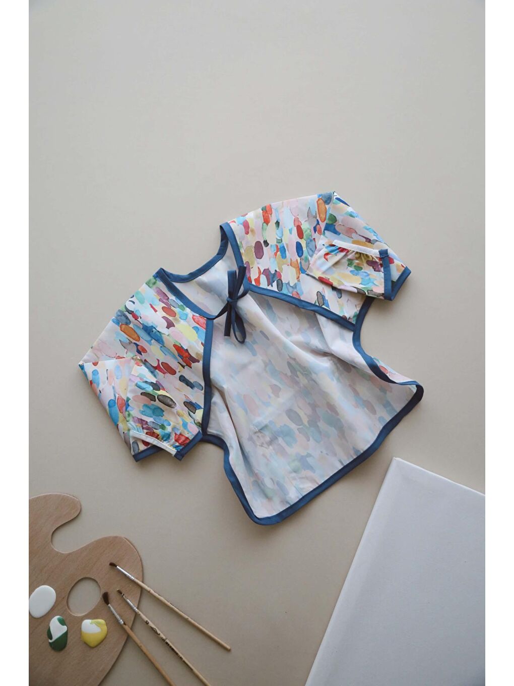 Renkli Uzun Kollu Sıvı Geçirmez Aktivite Önlük (6-36 Ay)-6