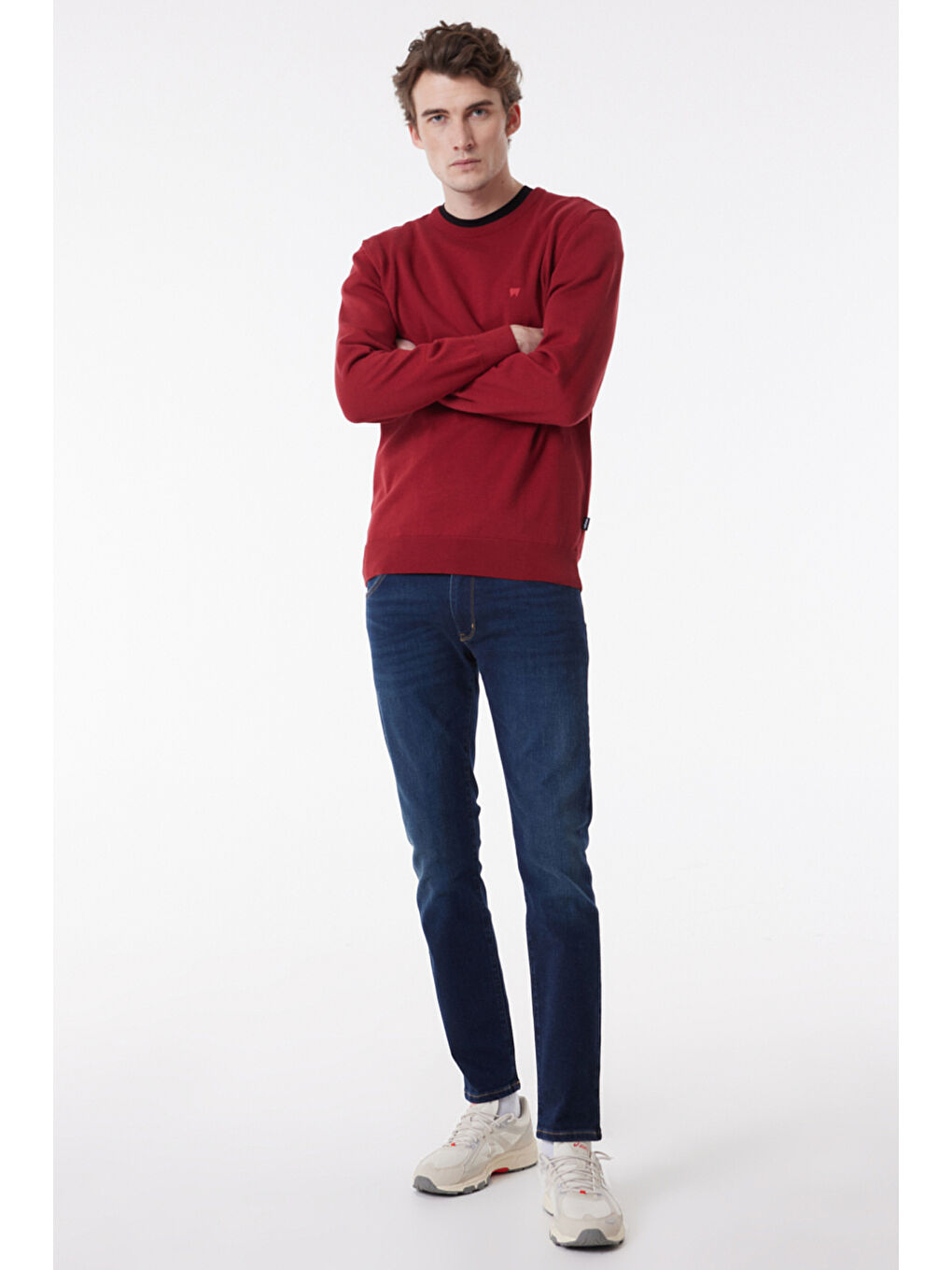 Kırmızı Regular Fit Normal Kesim Sıfır Yaka Triko-3