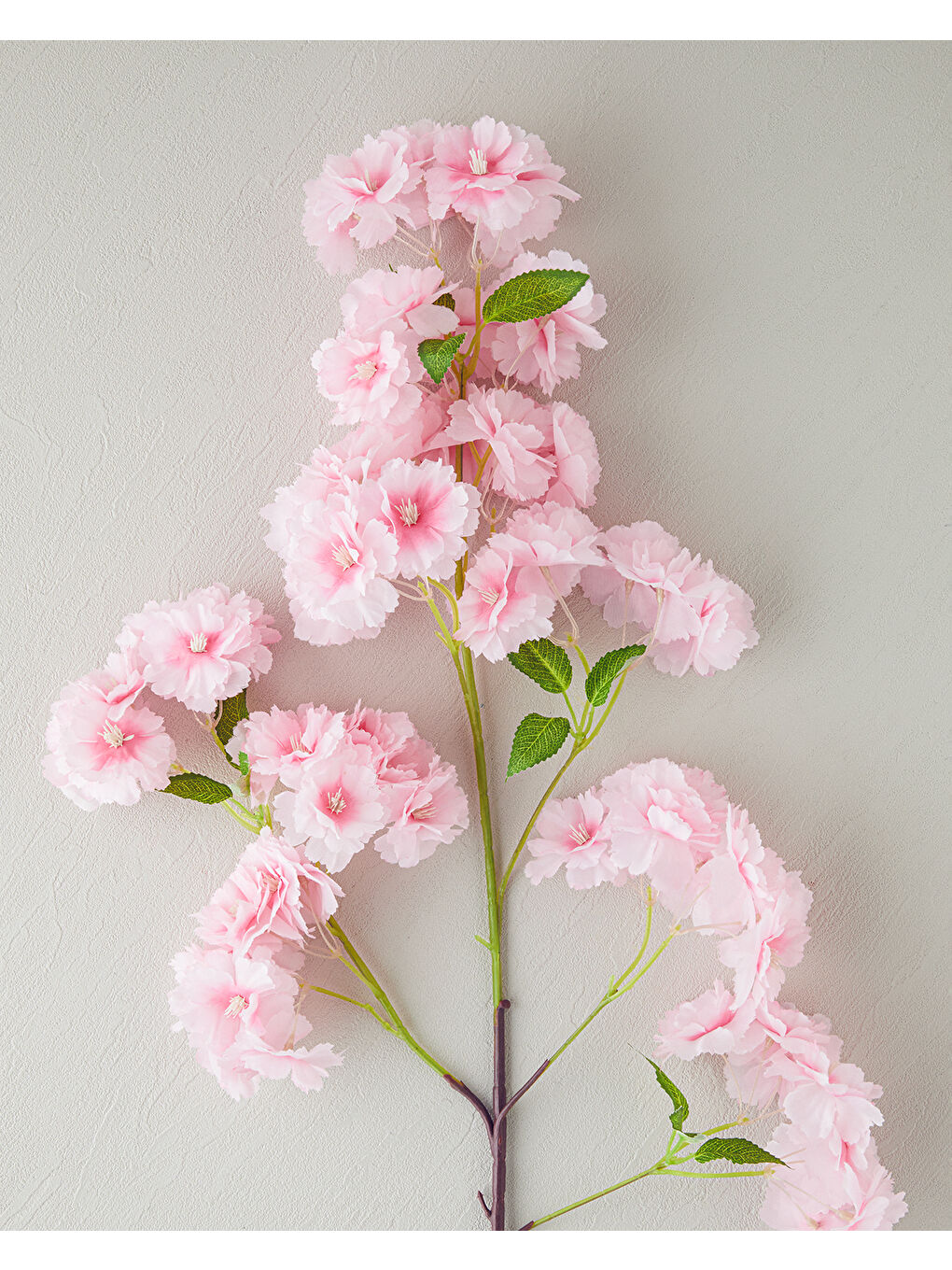 Cherry Branch Tek Dal Yapay Çiçek Koyu Pembe-1