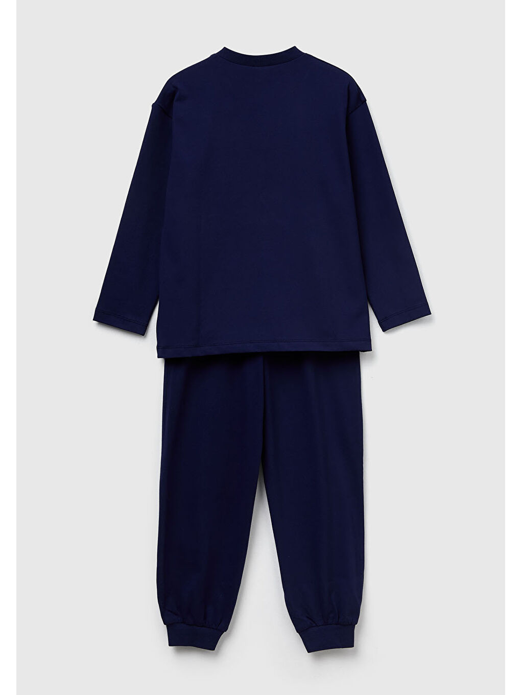 Erkek Çocuk Lacivert Logolu Düz Renk Pijama Takımı-1