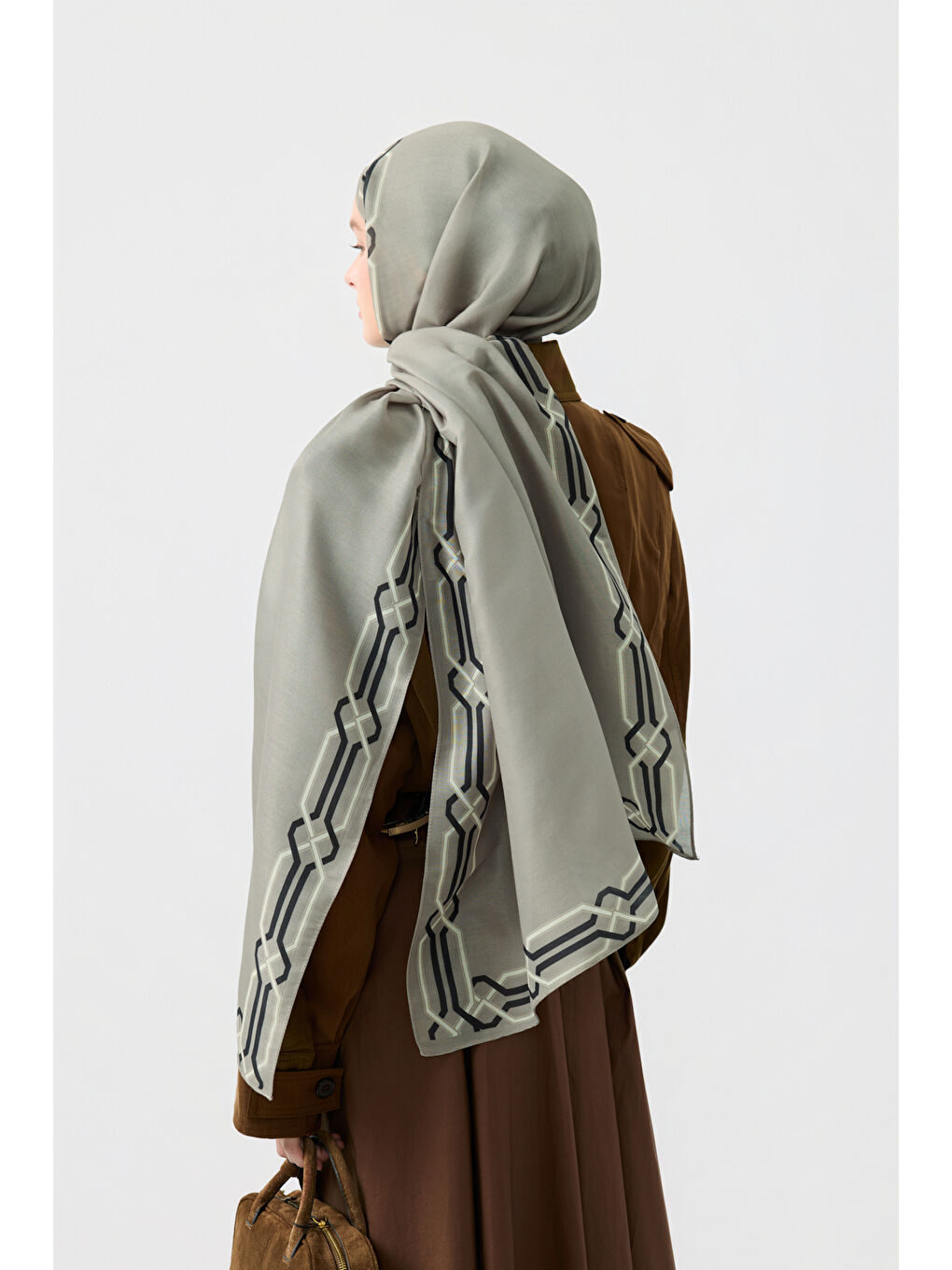 Bej Pamuk Twill Şal İnterlock Taş-5