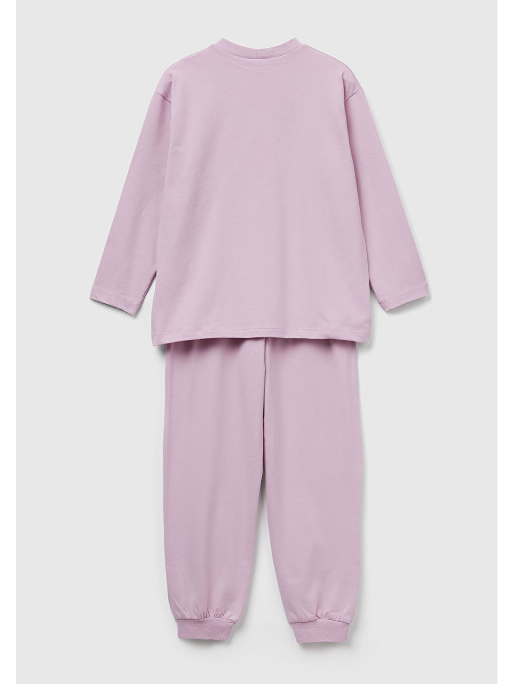 Erkek Çocuk Toz Pembe Logolu Düz Renk Pijama Takımı-1