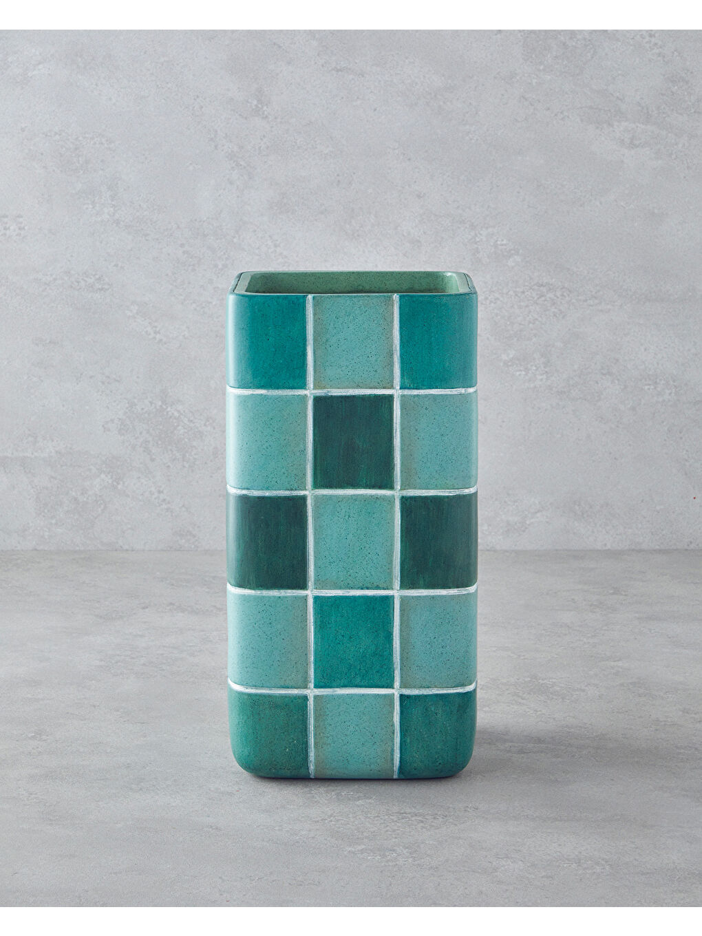 Stacia Vazo 17x19x36 cm Yeşil