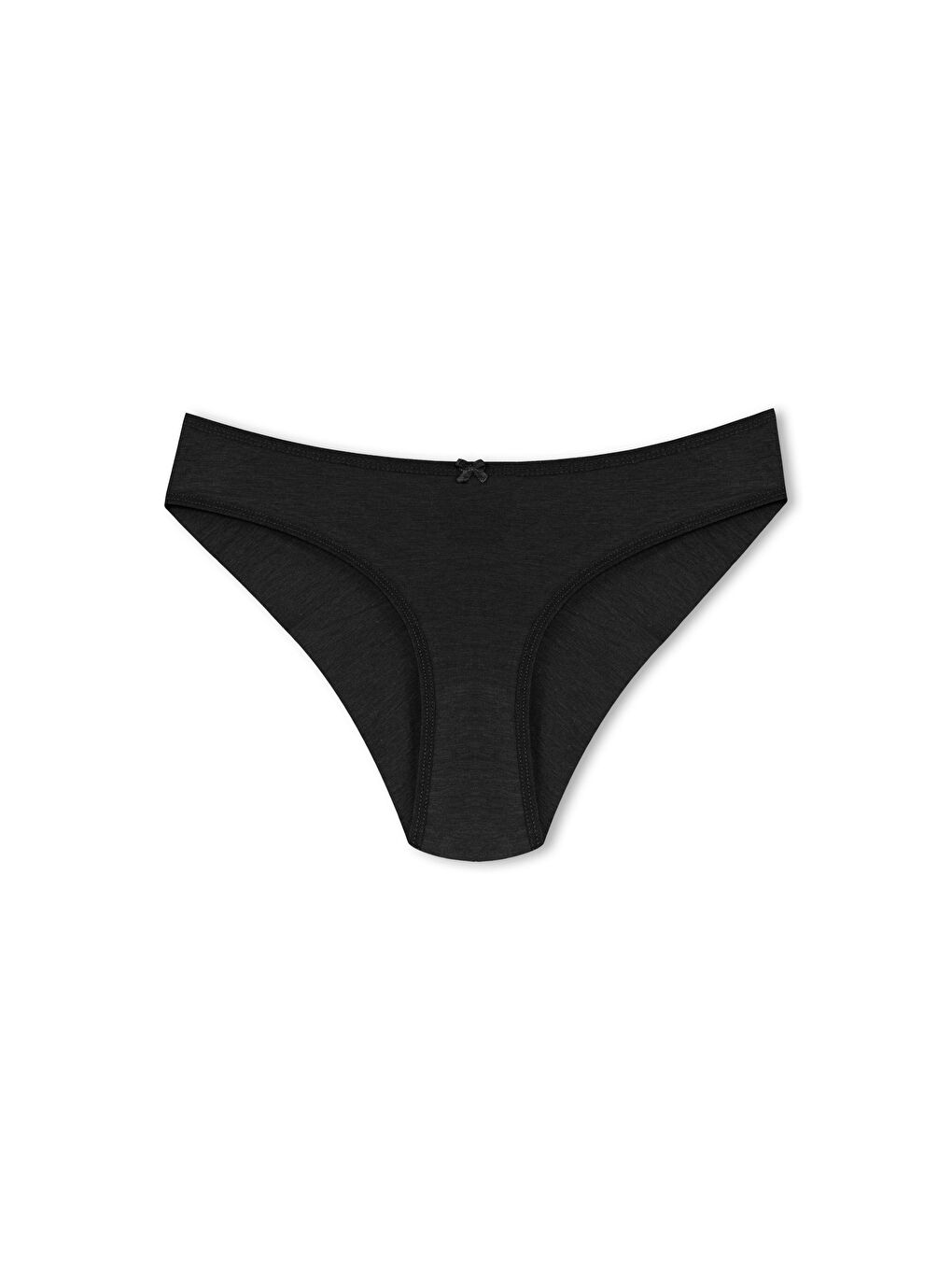 Siyah Pamuklu Arkası Çift Kat Slip Kadın Külot 5'li-1