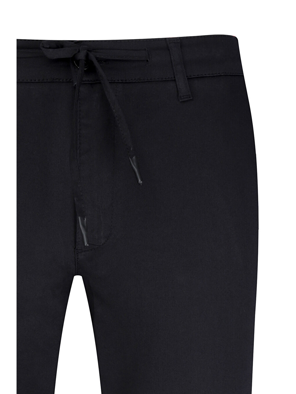 Siyah Rahat Kesim Yandan Cepli Jogger Pantolon-1