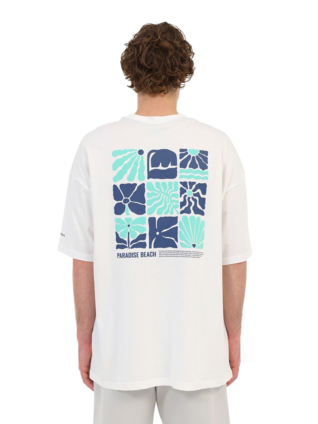 Beyaz Erkek Kısa Kol T-Shirt-1
