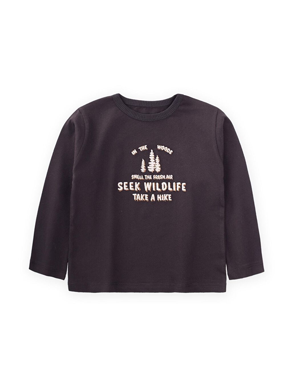 Seek Wıldlıfe Nakışlı Mevsimlik T-Shırt 1-7 Yaş Siyah