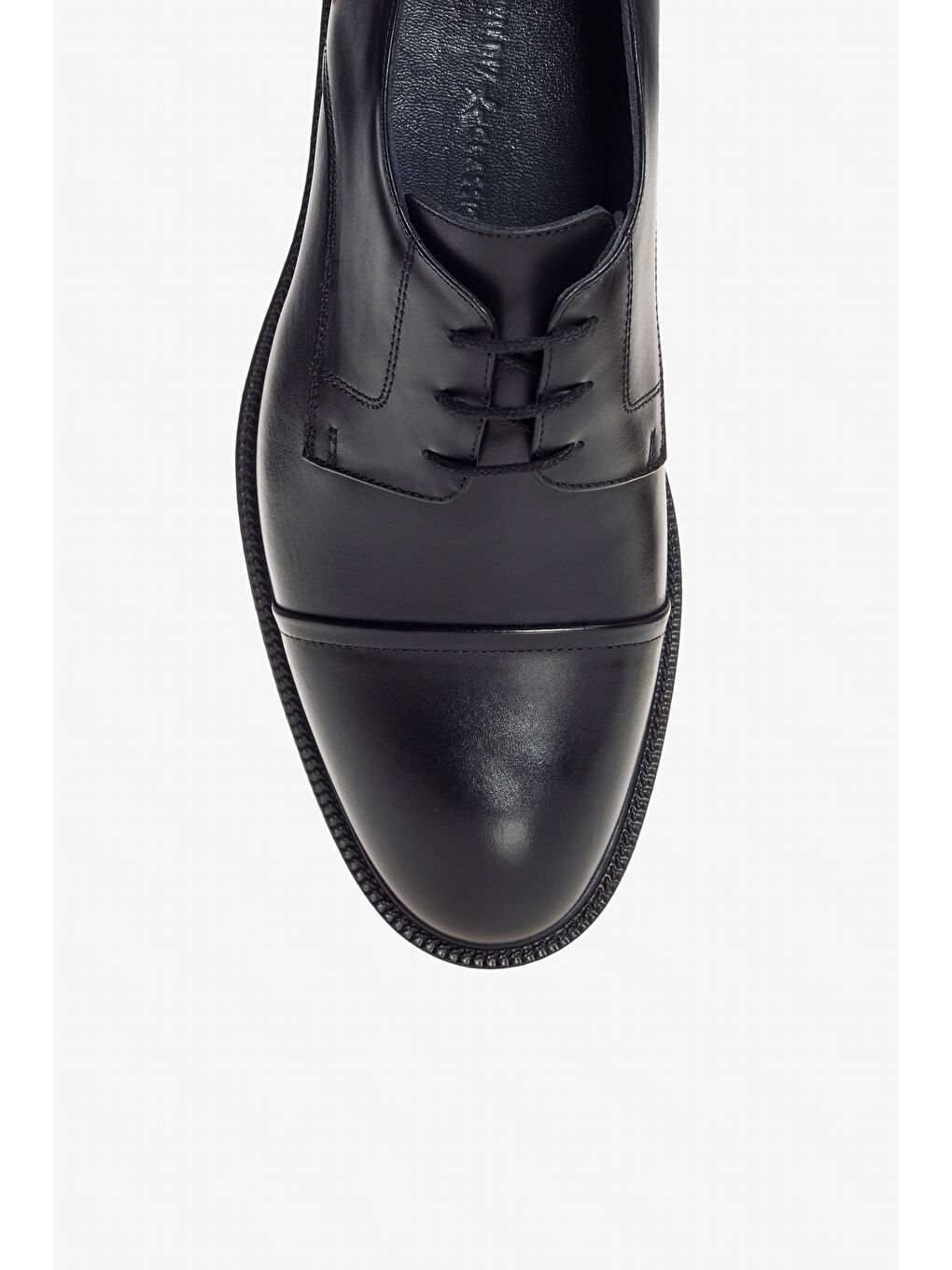 Erkek Siyah %100 Deri Rahat Taban Klasik Ayakkabı-2