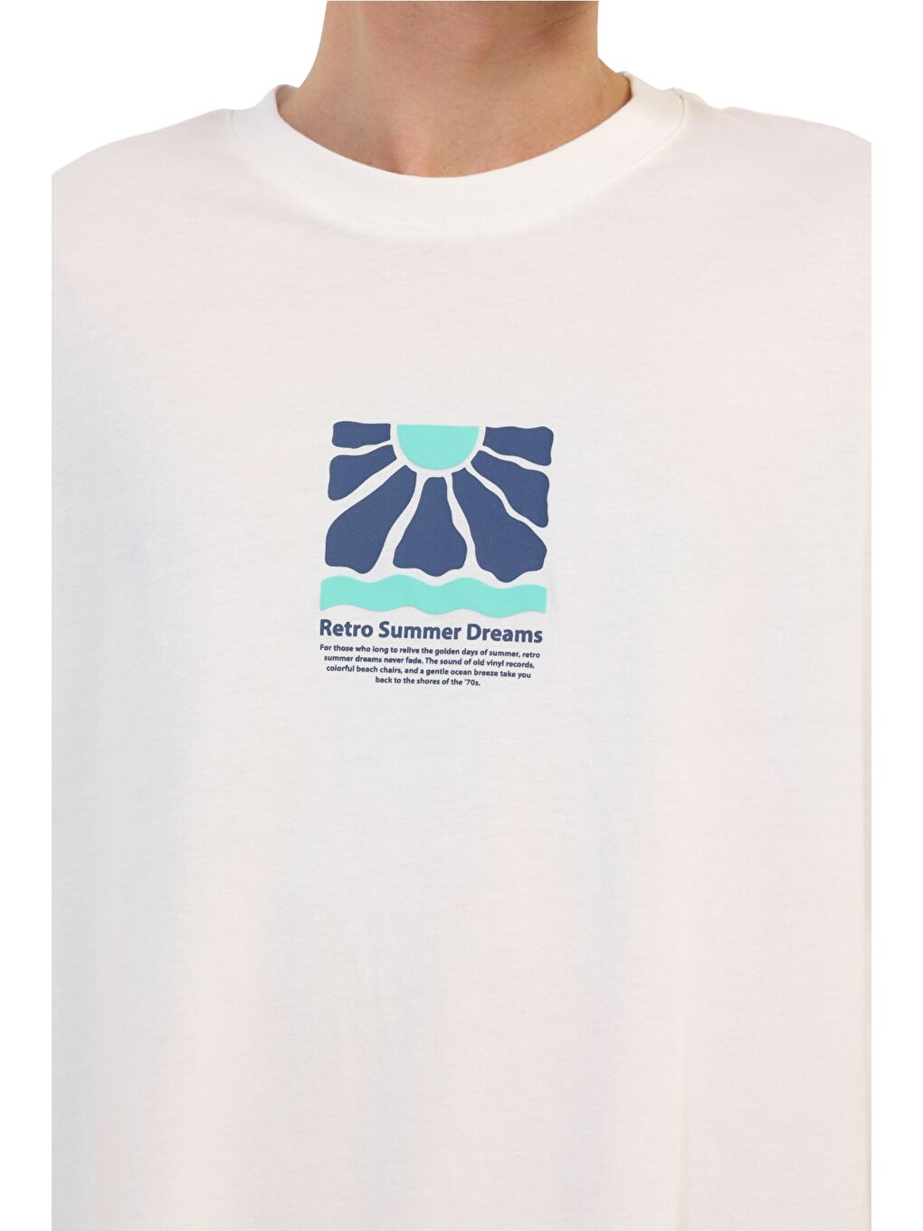 Beyaz Erkek Kısa Kol T-Shirt-3