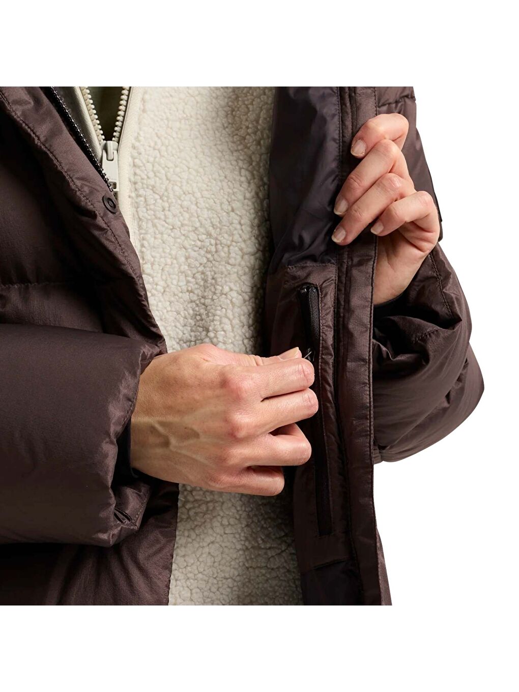 Icy Hill Coat Rds Kadın Kahverengi Outdoor Ceketi-4