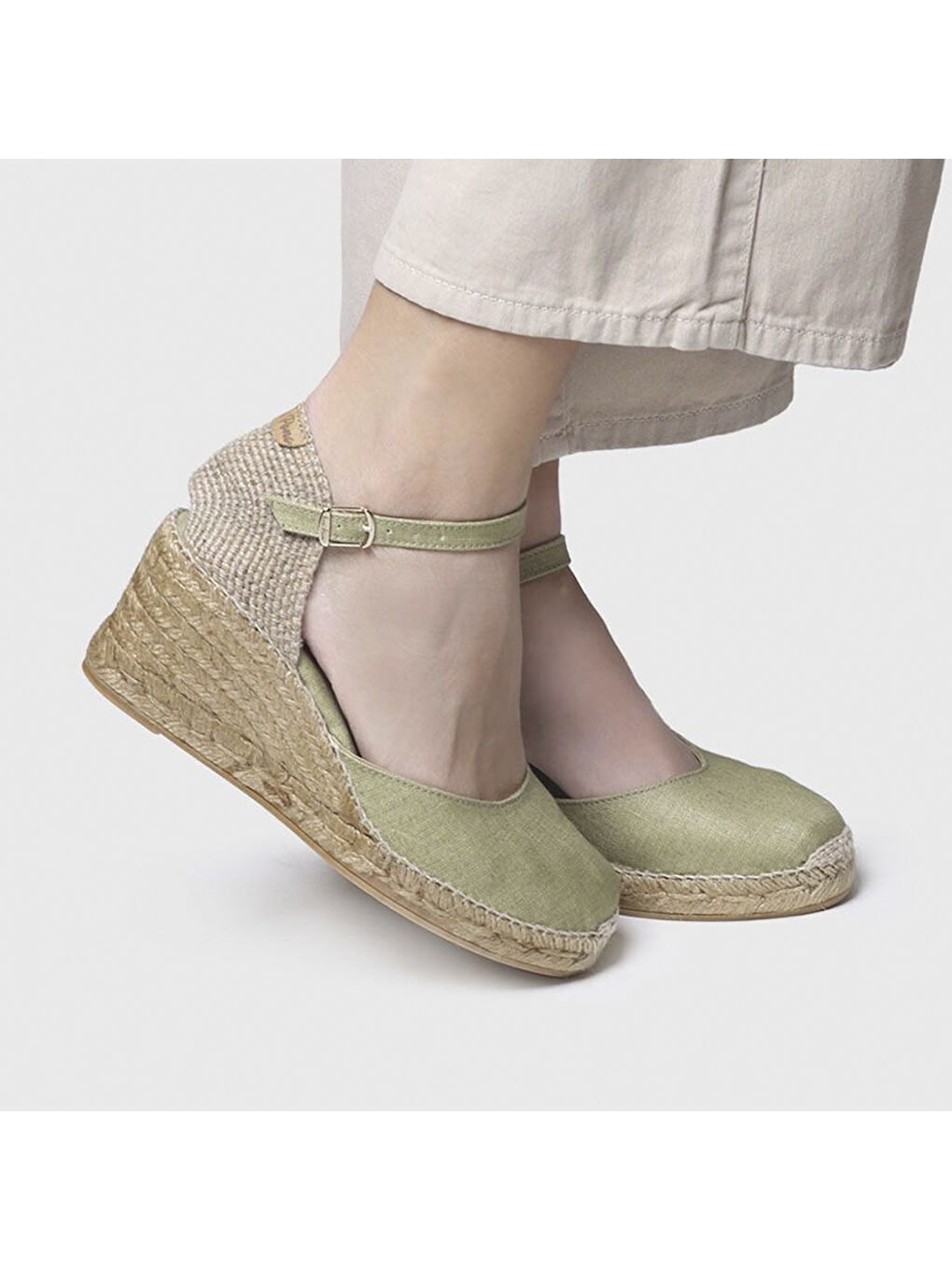 Yeşil Kadın Sandalet Caldes Oliva-3